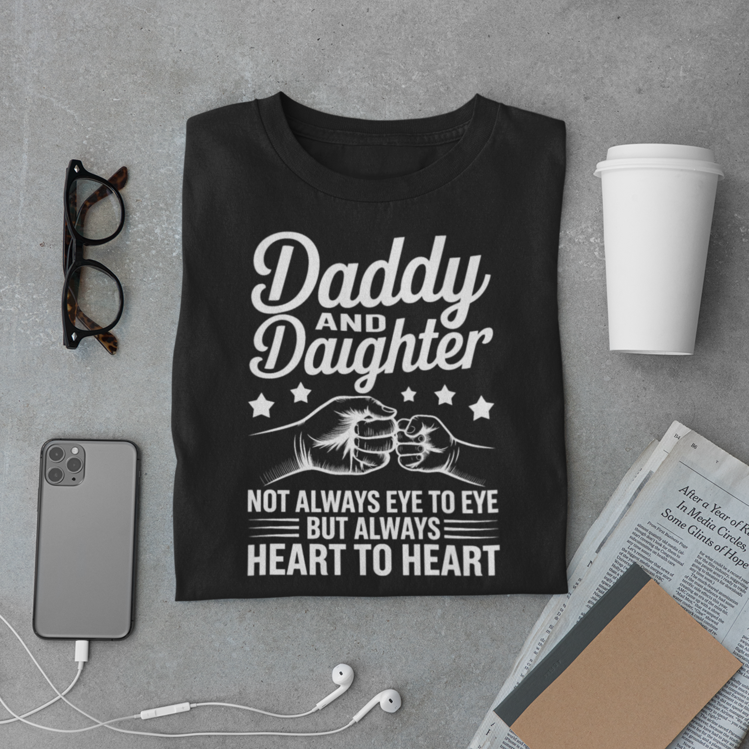 Father & Daughter T-Shirt – Heart to Heart Bond