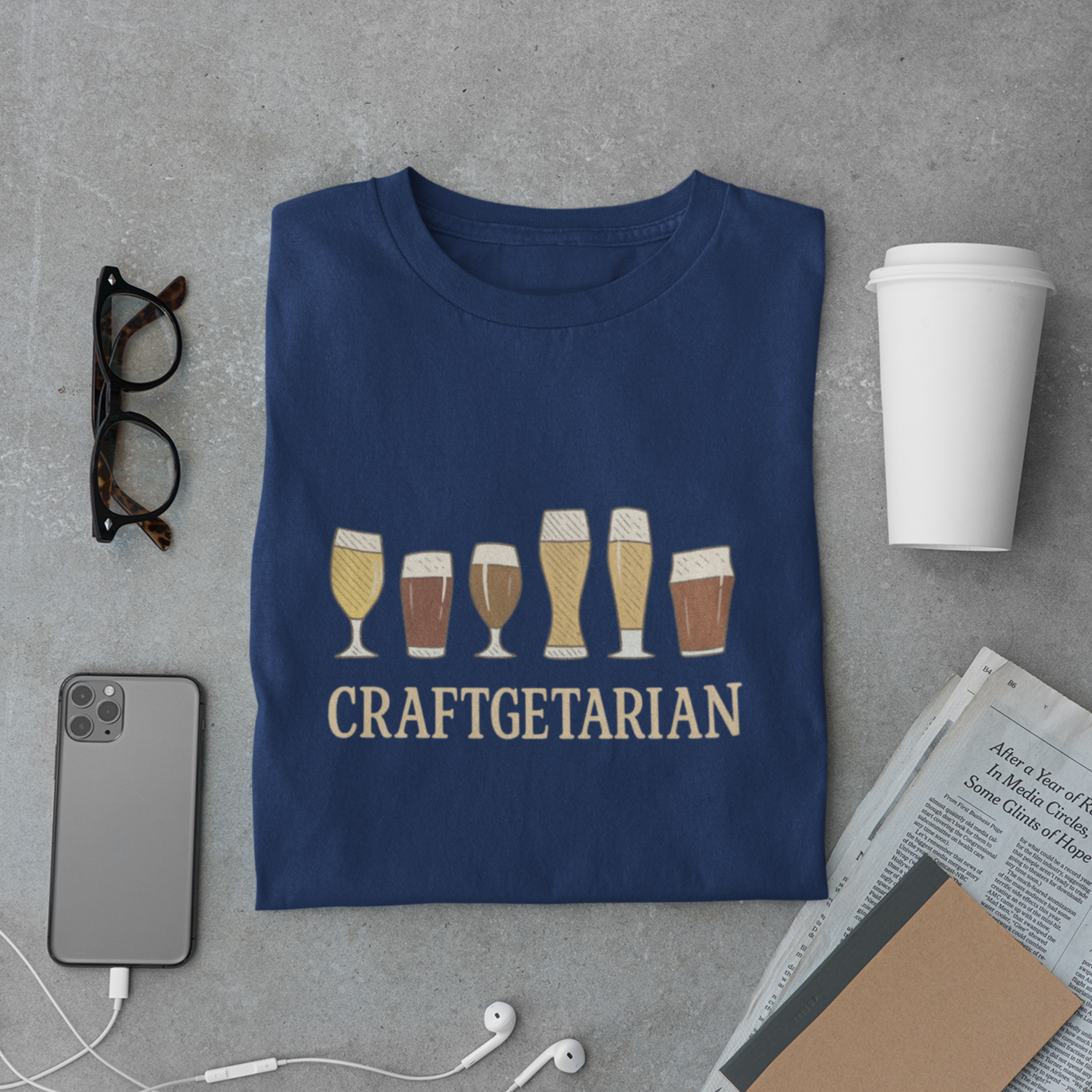 Craftgetarian T-Shirt – Craft Beer Lover Funny Graphic Tee