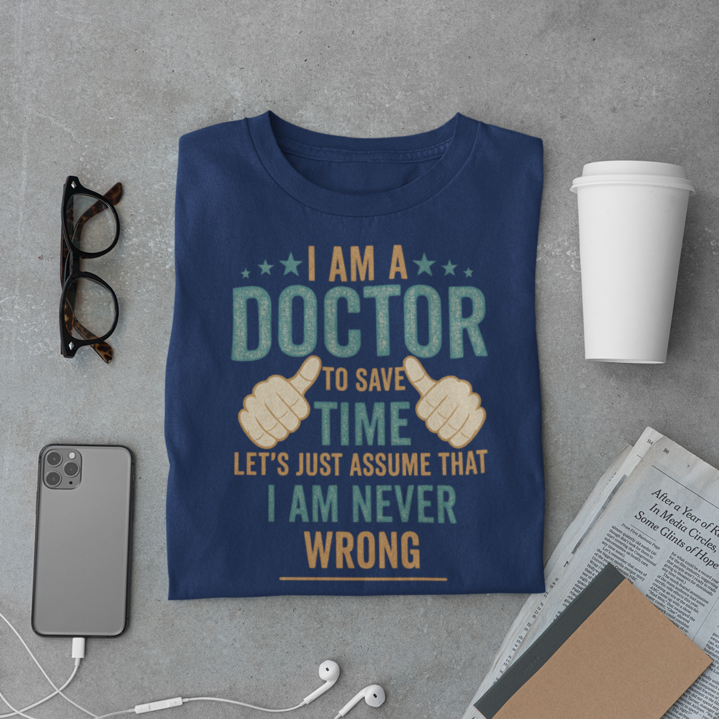 Doctor T-Shirt – I Am Never Wrong Quote