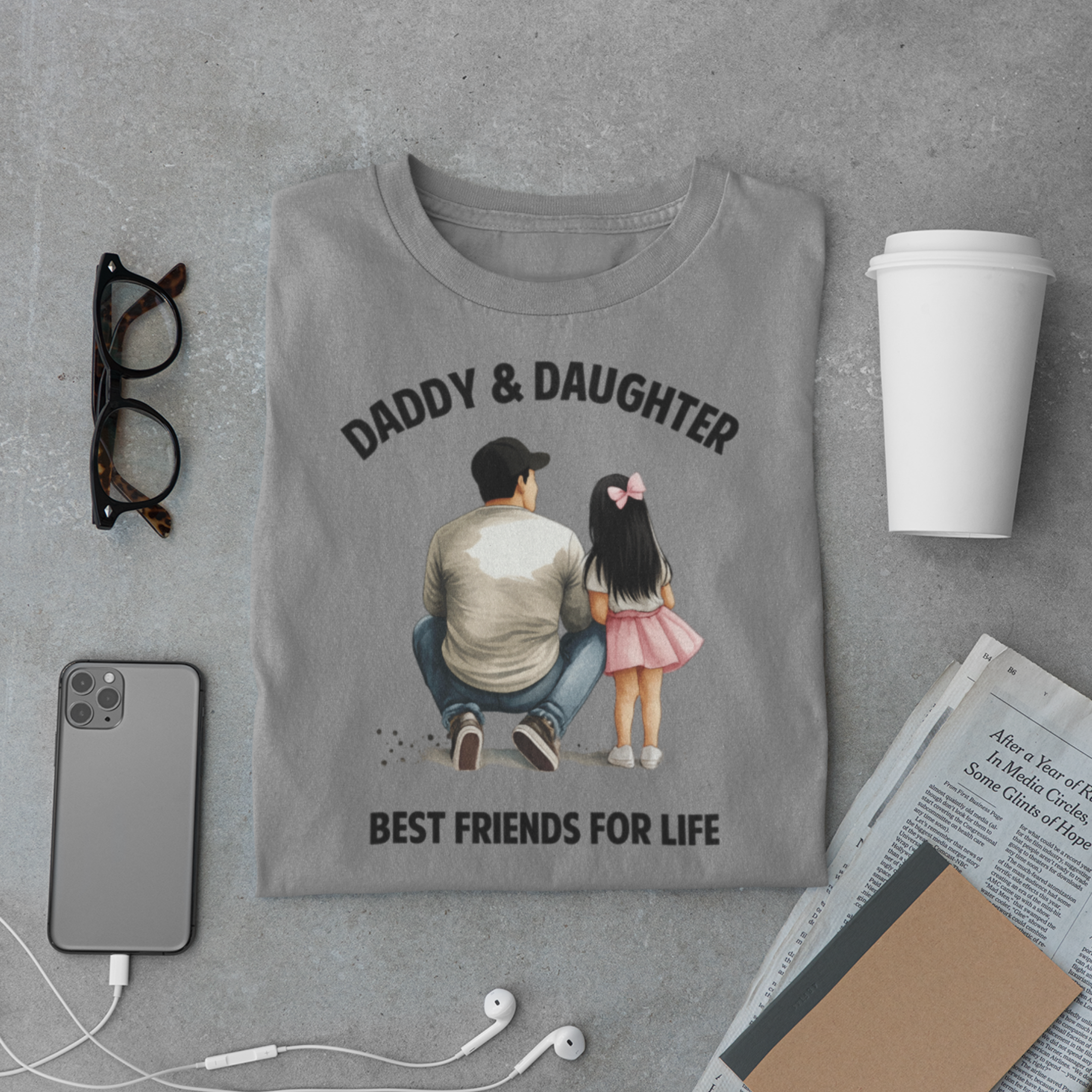 Daddy & Daughter Best Friends for Life T-Shirt – Cute Father Daughter Bonding Tee