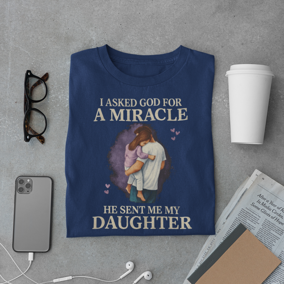 Miracle Daughters T-Shirt – Dad with Two Girls