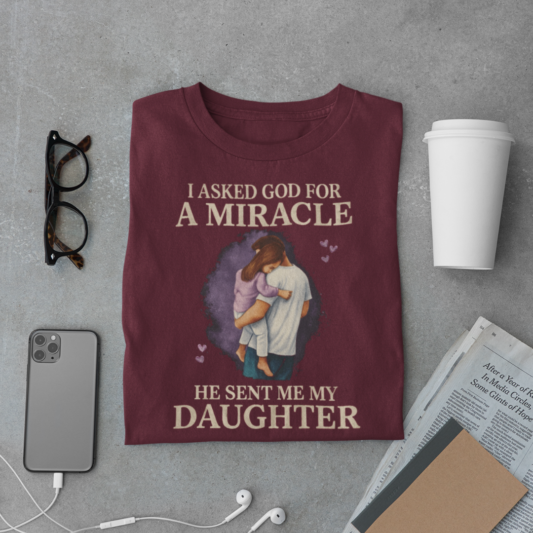 Miracle Daughters T-Shirt – Dad with Two Girls