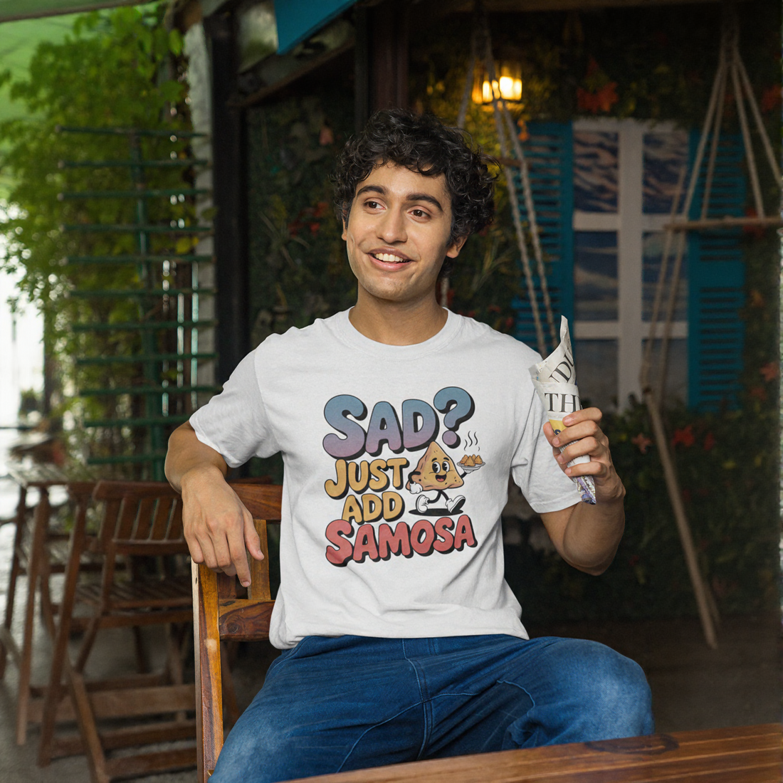 Sad? Just Add Samosa Tshirt