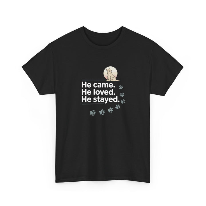 He came, He loved, He stayed pets lover tshirt