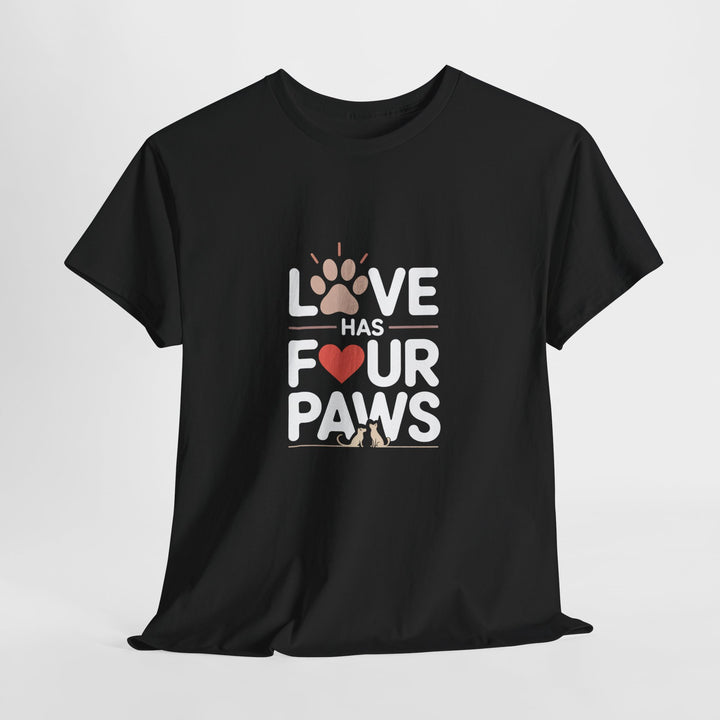 Love has four paws pets lover tshirt
