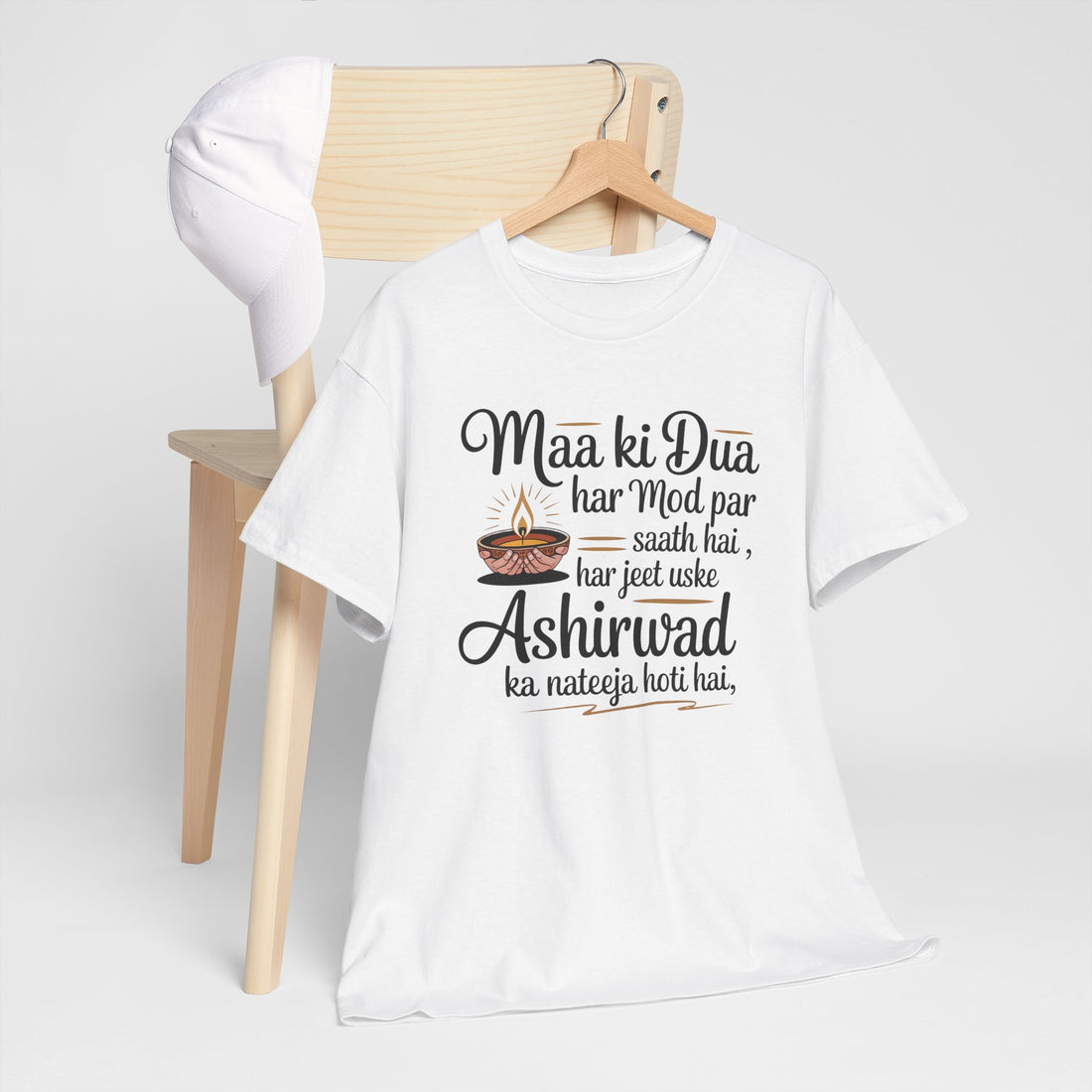 maa ki dua har mod par saath hai har jeet uske ashirwad ka nateeja hoti hai quoted tshirt